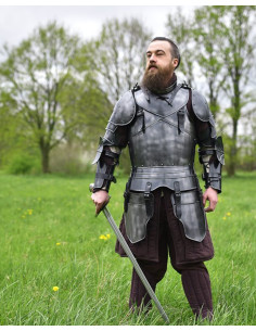 Spallacci medievali in acciaio invecchiato modello Ortwin 2