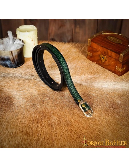 Cintura medievale granata con design...