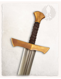 Spada lunga medievale modello LARP Hektor, finitura oro 2