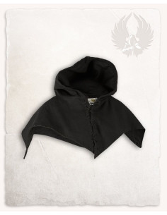 Cappuccio Folke Medievale in cotone - nero