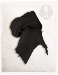 Cappuccio Folke Medievale in cotone - nero 2