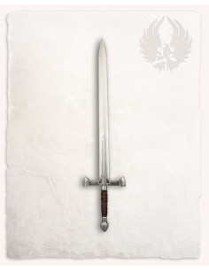 Spada bastarda LARP modello Gareth, finitura acciaio