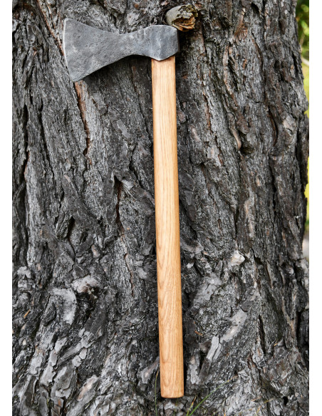 Ascia vichinga in acciaio forgiato a...