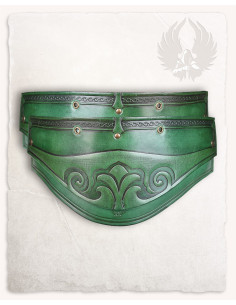 Spallacci medievali modello Artemide, pelle verde (2a...