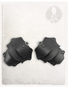 Spalline in pelle nera modello Kendra (2a edizione)