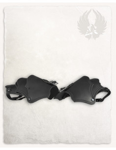 Spalline in pelle nera modello Kendra (2a edizione) 2