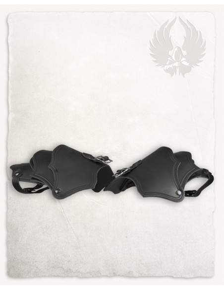 Spalline in pelle nera modello Kendra...