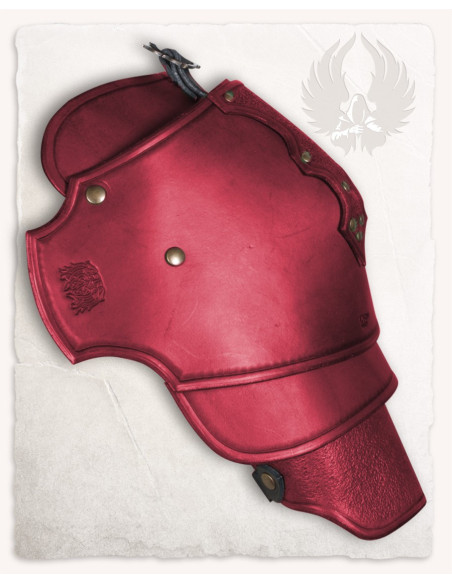 Spalline in pelle rossa modello Mantikor