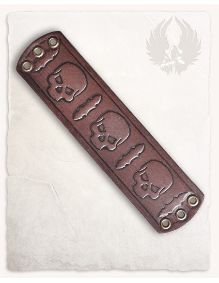 Bracciale gotico con teschi e spade,...