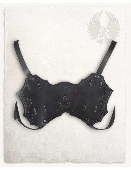 Baldacchino posteriore in pelle nera...