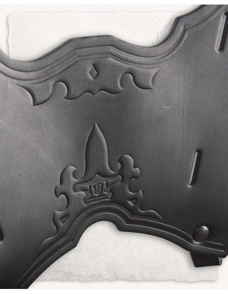 Baldacchino posteriore in pelle nera...