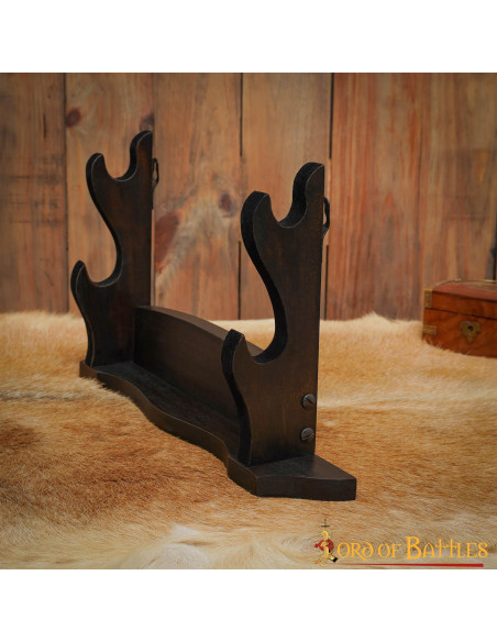 Supporto da tavolo per 2 spade o asce