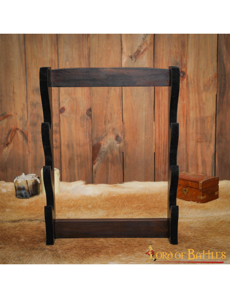 Supporto a parete per 3 spade o asce