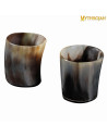 Set di 2 bicchierini vichinghi, corno di toro