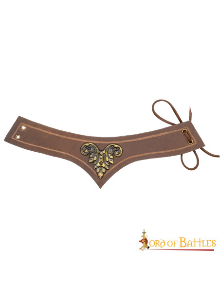 Tiara medievale in pelle marrone...