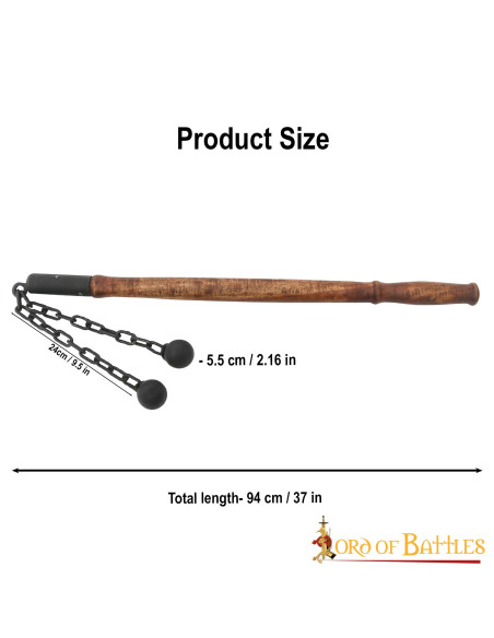 Mazza da battaglia medievale, doppia...