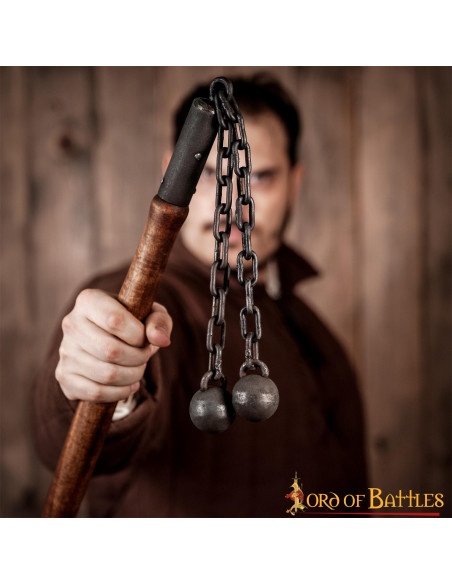 Mazza da battaglia medievale, doppia...