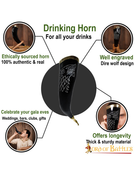 Corno per bere Fenrir Wolf (300-400 ml.)