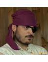 Bandana da pirata in cotone bordeaux