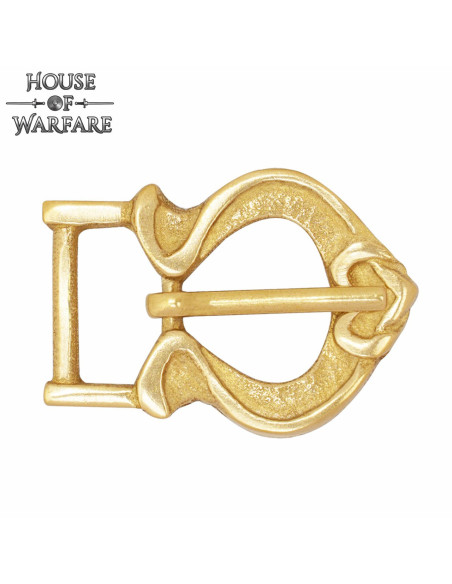 Fibbia medievale in ottone massiccio