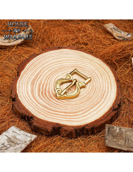 Fibbia medievale in ottone massiccio