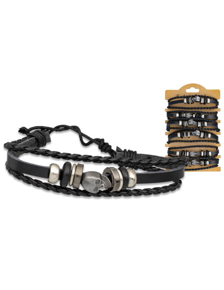 Bracciale in similpelle decorato con...