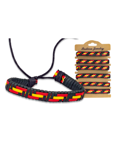 Bracciale in similpelle decorato con la bandiera della...