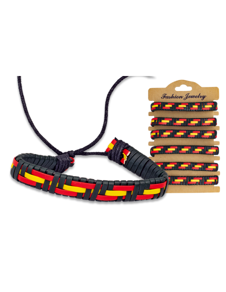 Bracciale in similpelle decorato con...