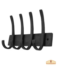 Appendiabiti da parete rustico in ferro battuto