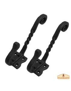 Set di 2 ganci da parete in stile gotico (ghisa)
