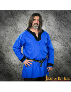 Tunica vichinga modello Sigurd blu-nera