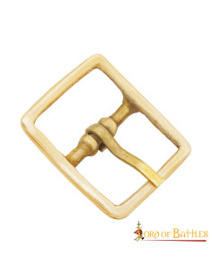 Piccola fibbia in ottone puro (2,8 x 2,4 cm.)