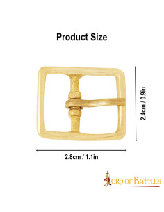 Piccola fibbia in ottone puro (2,8 x 2,4 cm.) 2