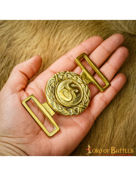 Fibbia in ottone per ufficiali...