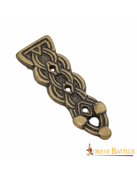 Punta della cintura celtica in ottone...