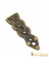Punta della cintura celtica in ottone antico