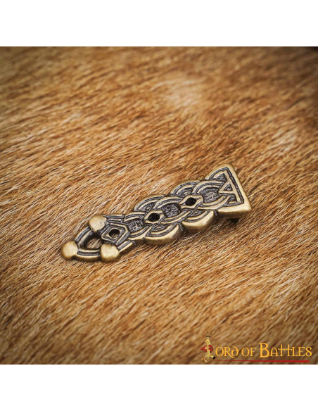 Punta della cintura celtica in ottone...