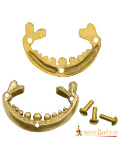 Confezione da 2 decorazioni per cintura vichinga in ottone