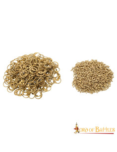 Borsa ad anello rotonda con rivetti in ottone massiccio