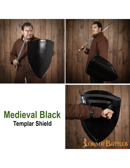 Scudo nero liscio da verniciare (60,9...