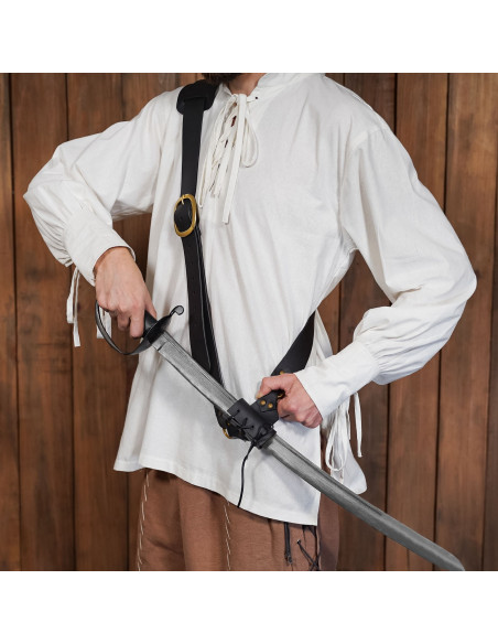 Baldacchino medievale in cuoio con...