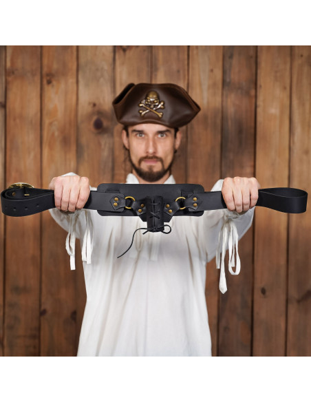 Baldacchino medievale in cuoio con...