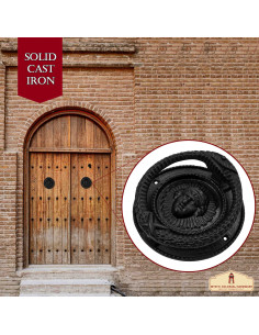 Battente medievale circolare in stile testa di Medusa 2