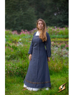 Abito scandinavo Viking Age, modello Estrid (grigio scuro)