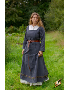 Abito scandinavo Viking Age, modello Estrid (grigio scuro) 2