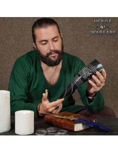 Corno da bere medievale con design a forma di drago celtico 2