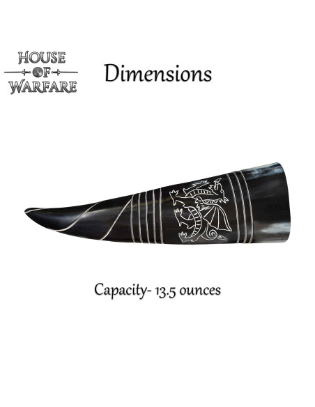 Corno da bere medievale con design a...