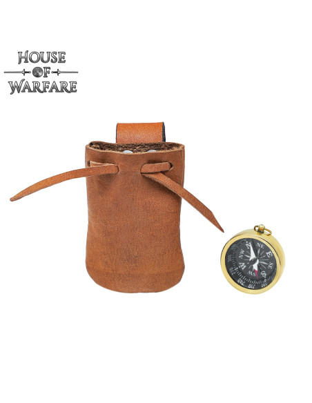 Bussola pirata con custodia in vera...