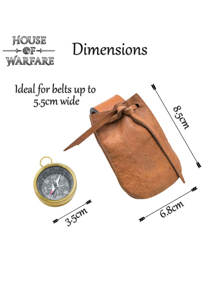 Bussola pirata con custodia in vera...