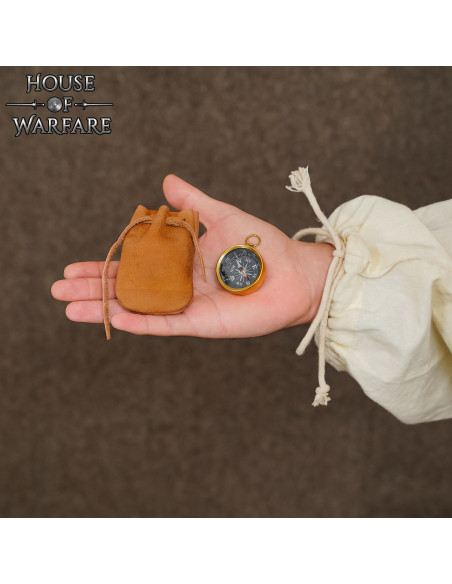 Bussola pirata con custodia in vera...